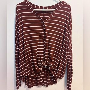 Women’s Tie-Front Tunic Top - a.n.a